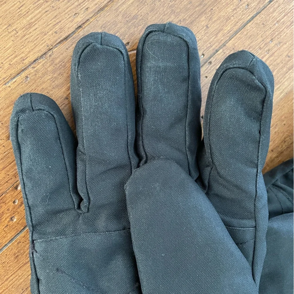 L-Bow Kids Black Waterproof/Breathable Snow Gloves L